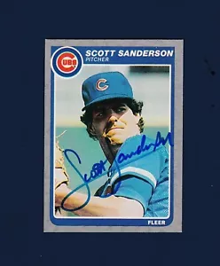 Tarjeta de béisbol Fleer firmada por Scott Sanderson Chicago Cubs 1988 - Imagen 1 de 1