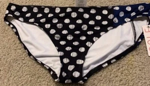 Bikini donna a pois Cole Of California fondo nuoto nero e bianco e blu XL - Foto 1 di 5