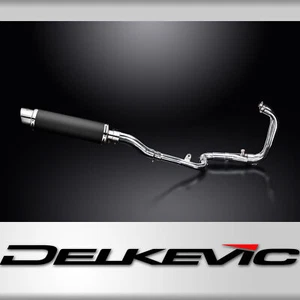 Kawasaki Ninja 300 2013-2017 Complete Exhaust 2-1 14" Round Carbon Muffler - Bild 1 von 5