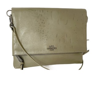 Coach #51896- Madison Leather Foldover Crossbody Bag / Clutch - Soft Croc Print 