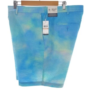 Penguin Performance Moisture Wicking Stretch Easy Care Blue Cloinsonne Shorts 42 - Picture 1 of 17