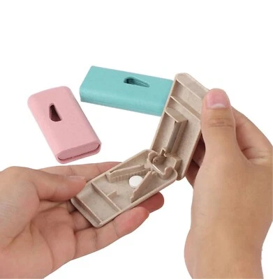 Slim Pill Cutter Splitter Half Storage Box Compartment Medicine Tablet Holder UK - Image 1 of 4