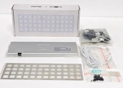 MASSDROP X OLKB-48 PLANCK MECHANICAL KEYBOARD KIT, SILVER CASE, MX COMPATIBLE... - Image 1 of 4