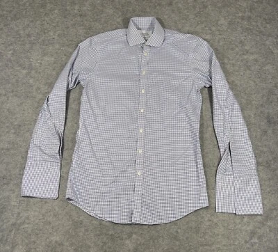 Camisa Charles Tyrwhitt Para Hombre 15.5 35 Azul Puño Francés Calce Extra Ajustado Sin Planchar Foto 1 de 4