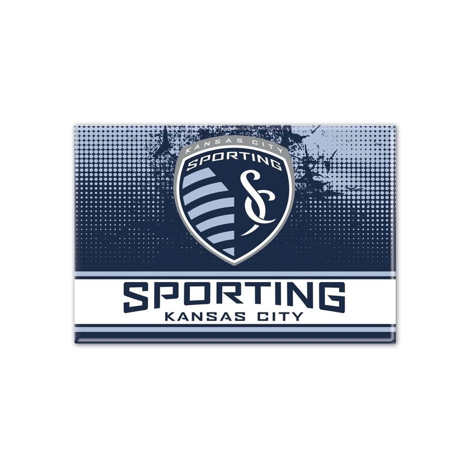 TWO (2) SPORTING KANSAS CITY, 2.5" X 3.5" METAL MAGNETS FROM WINCRAFT - Image 1 of 1