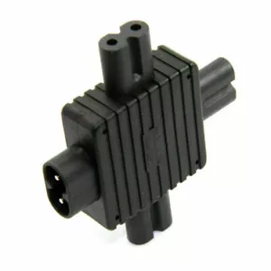 IEC 320 Figure 8 C8 Male to 3X Female C7 Splitter Power Adapter for Power - Picture 1 of 4