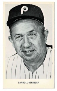 1977 Carroll Berringer Philadelphia Phillies Team Issued Postcard Photocards H29 - Picture 1 of 1