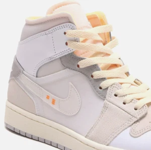 NEW Size 9.5 Air Jordan 1 Mid SE Craft "Inside Out" White/Sail/ Grey DM9652-100 - Picture 1 of 10