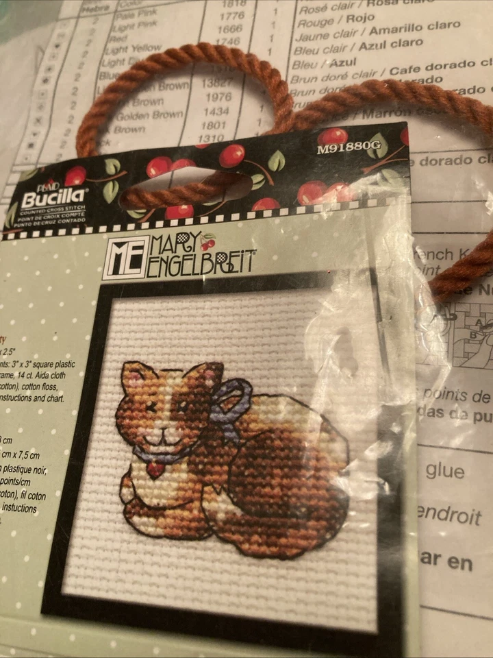 Mary Engelbreit ‘Kitty’ Calico Cat Small Counted Cross Stitch Kit Mary & Co - Image 1 of 3