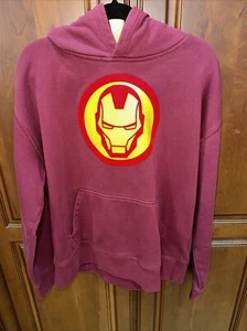 Gap Kids Red Pullover Hoodie Marvel Iron Man Sweatshirt Boy’s Large (10) - Picture 1 of 12