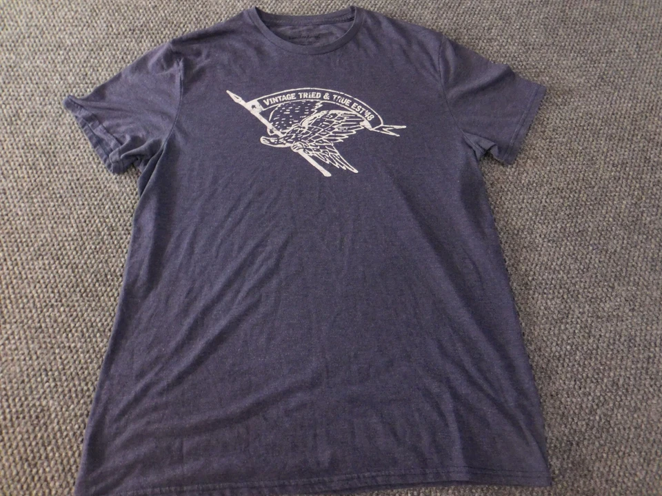 Camisa impermeable para hombre grande azul gráfico vintage clásica Foto 1 de 4