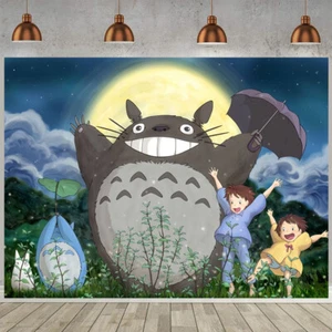 Totoro Party Supplies Birthday Backdrop Banner Poster Background Vinyl Animie - Picture 1 of 5