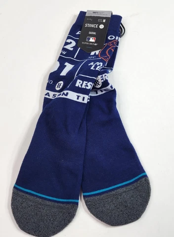 Stance Infiknit MLB Houston Astros Ticket Stub Blue Crew Socks Size Med NWT Cover