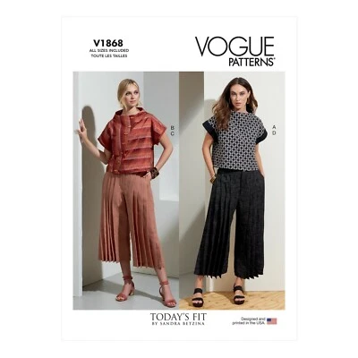 Vogue Schnittmuster V1868 - Hose - Hosenrock und Top - Bild 1 von 4