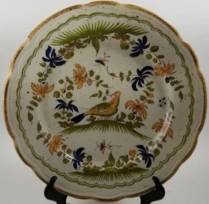 Primula Vieux Moustiers Reproduction Bird Dinner Plate - Picture 1 of 2