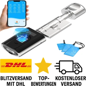 WELOCK SECBN51 Türschloss Fingerprint, RFID, WLAN, App, IP65, 30–70 mm Türen - Bild 1 von 8