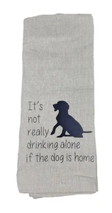 100% Cotton Kitchen Towels Printed with Dog Lovers Sayings Dogs Dog's Home - Picture 1 of 2