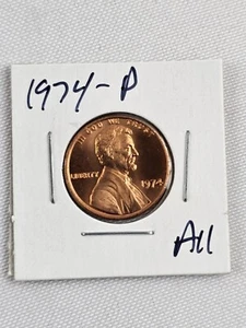 Beautiful 1974 P Philadelphia US Mint Lincoln Memorial Penny Fresh From Roll BUC - Picture 1 of 3