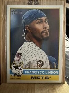 2025 Topps Heritage - Francisco Lindor #229 Bicentennial 1776-1976 144/200 Ssp - Bild 1 von 4