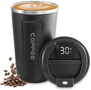 tainless Steel Vacuum Insulated Travel Mug, LED Display, Leak-Proof, Hot/Cold, - Picture 1 of 7