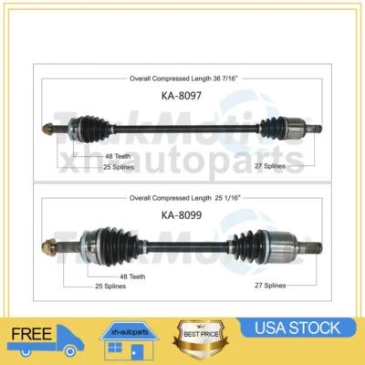 2 передних левых передних правых вала оси TrakMotive CV для Kia Rio 2012~2017 - Изображение 1 из 3