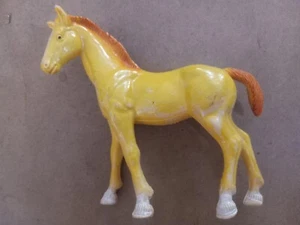 Imperial Toy Horse Yellow With Orange Mane 4.5" Tall 1975 - Picture 1 of 3