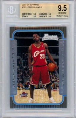 ЛЕБРОН ДЖЕЙМС 2003 BOWMAN ДЕБЮТАНТЫ И ЗВЕЗДЫ 123 ДЕБЮТАНТ RC BGS 9,5 Lakers MVP HOF - Изображение 1 из 2