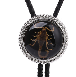 Agate Real Scorpion BOLO Tie Wedding Necklace Vintage Western Cowboy All Colors