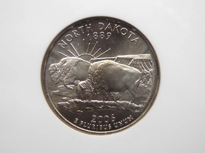 2006 "P" State Quarter *NORTH DAKOTA* 25c NGC MS68 SMS #033 BU Unc ECC&C, Inc. - Image 1 of 4