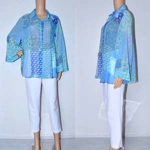 ¡Oferta! CAMISA/túnica ZARA Para Mujer Informal PATCHWORK PAISLEY/IMPRESIÓN FLORAL Talla L - Imagen 1 de 10