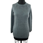 Numph Chunky Knit Blue Gray Crewneck Sweater 7517 Wool Alpaca Blend Pullover Xs