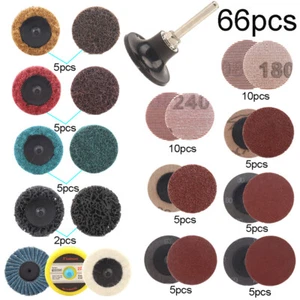 66 Stck. 2 Zoll 50 mm Typ R Roll Lock Schnellwechselscheibe Schleifpad für Matrizenschleifer - Bild 1 von 8