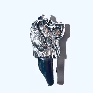 More details for sterling silver setter spaniel newfoundland hound dog whistle pendant fob 18g
