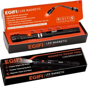 LED Magnetic Pickup Tool - Telescoping Flashlight, Perfect Stocking Stuffer for - Picture 1 of 11