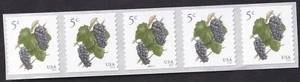 Scott #5038 Grapes Plate # Coil (PNC5) of 5 Stamps - MNH - Picture 1 of 1