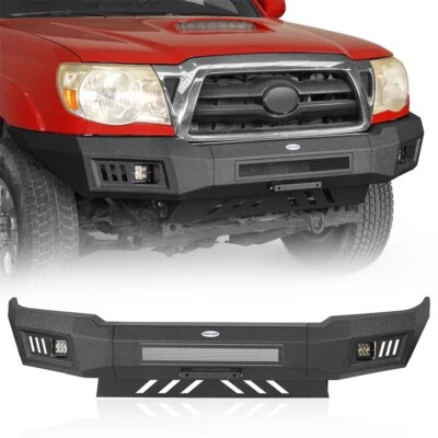 FULL WIDTH STEEL REPLACED FRONT BUMPER W/LED LIGHT FOR TOYOTA TACOMA 2005-2011 Foto 1 de 4