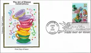 Alicia en el País de las Maravillas y el Sombrerero Loco Arte Disney Celebración EE. UU. Colorado FDC 2005 - Imagen 1 de 1