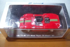 1/43 SPARK S1467 LOLA T70 MK1 GANADOR JUGADORES 200 MOSPORT 1965 #11 JOHN SURTEES - Imagen 1 de 5