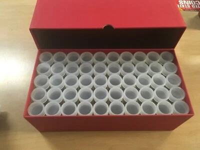 50 tubos Duraclear Penny en una nueva caja de guardia para almacenamiento de 50 rollos de 1 centavo Foto 1 de 4