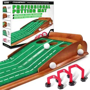 CHAMPKEY Premium 10 FT Golf Puttingmatte mit 3 Golf Putting Gates - Bild 1 von 7