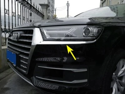 For Audi Q7 2017-2019 Chrome Head Light Headlight Cover Trims Accessories - Image 1 of 4