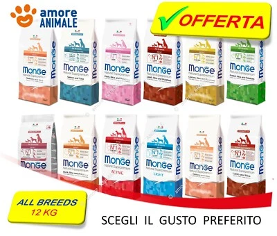 Monge Superpremium ADULT ALL BREEDS 12 kg GUSTI ASSORTITI crocchette per cani