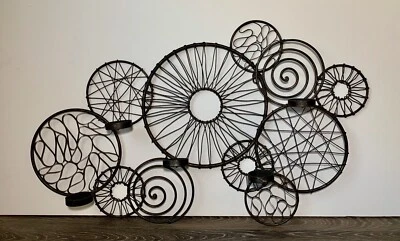 West Elm Spiral Iron Wall Votive 5 Votive Candle Holder Modern Geometric - Image 1 of 4