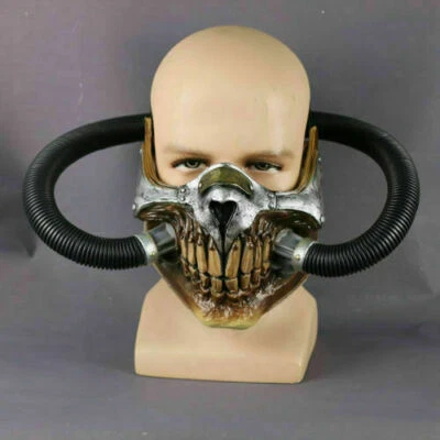 Cosplay Mad Max Mask Immortal Joe Half Face Gas Mask PVC Adult Halloween Props - Image 1 of 4