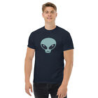 Men's Alien Invasion T-Shirt, Green Alien Head, Alien T-Shirt