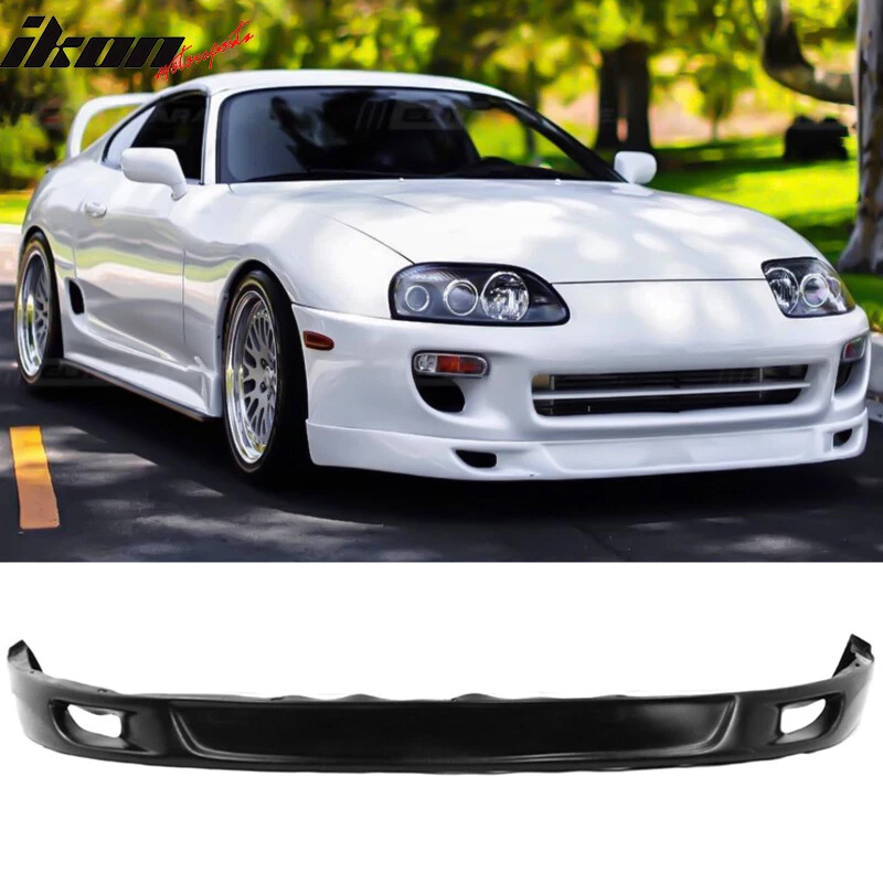 Fits 93-98 Toyota Supra V2 Style Front Bumper Lip Spoiler Splitter Unpainted PU Foto 1 de 4