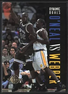 1994-95 SkyBox Premium #187 Shaquille O’Neal vs Chris Webber Dynamic Duals - Picture 1 of 2