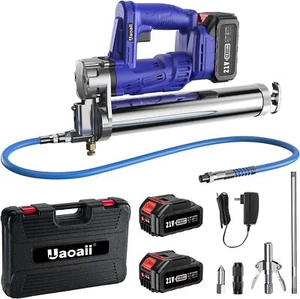 21V Akku Fettpresse 10000PSI Elektrische Grease Fett Gun with 2*4.0 Batteries - Bild 1 von 8