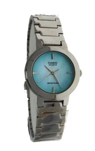 Casio Ladies Blue Mother Of Pearl Dial Dome Metal Wristwatch Watch LTP1191A 3C2D - Picture 1 of 6