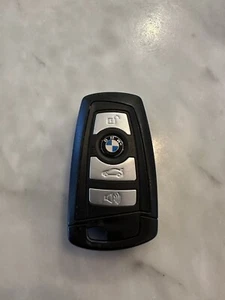 USED OEM BMW Smart Key Fob Black KR55WK49863 9265973-01 4Button RED PANIC LOCKED - Picture 1 of 4